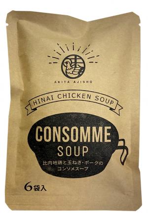 比内地鶏と玉ねぎ・ポークのコンソメスープ (14g×6袋入)
